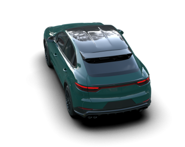 Araba siyah arka planda izole edilmiş. 3D görüntüleme - illüstrasyon