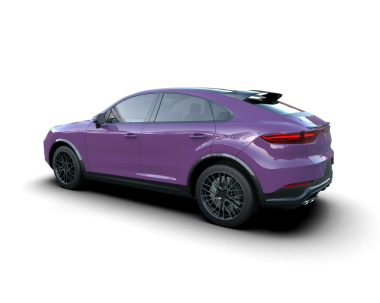 Modern araba arka planda izole edilmiş. 3D görüntüleme - illüstrasyon