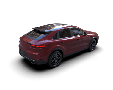 Modern araba arka planda izole edilmiş. 3D görüntüleme - illüstrasyon