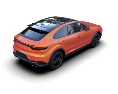 Gri arkaplanda 3 boyutlu bir spor araba görüntüsü