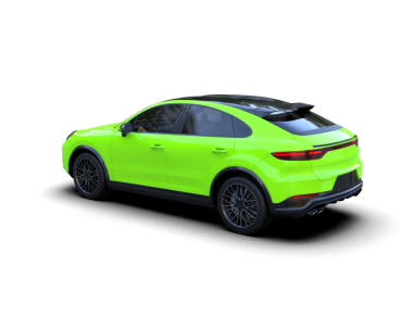 Beyaz arka planda bir araba. 3d oluşturma.