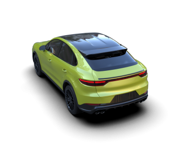 Modern yeşil spor araba beyaz arka planda izole edilmiş. 3 Boyutlu Hazırlama