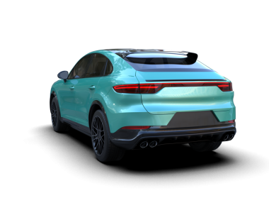 Arkadaki araba. 3 Boyutlu Hazırlama.