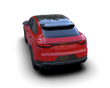 modern araba siyah arka planda izole edilmiş, gölgeli. 3 Boyutlu Hazırlama.