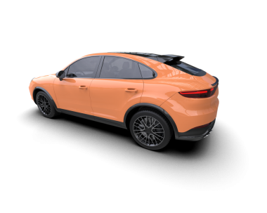 Modern araba arka planda izole edilmiş. 3D görüntüleme - illüstrasyon