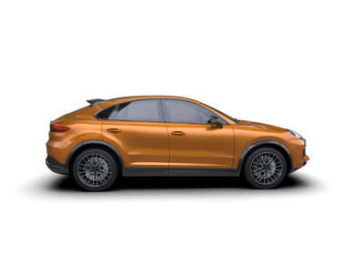 Lüks turuncu araba - yan görüş. 3d illüstrasyon.