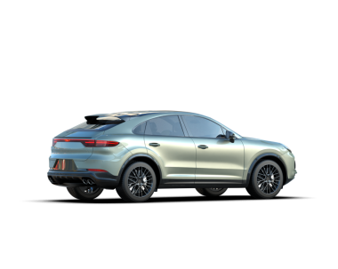 Modern araba arka planda izole edilmiş. 3D görüntüleme - illüstrasyon