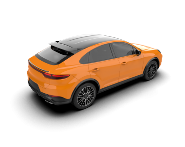 Beyaz arka planda modern bir araba. 3d oluşturma.