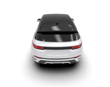 Gerçekçi bir SUV arabası. Yan görünüş. 3D görüntüleme - illüstrasyon