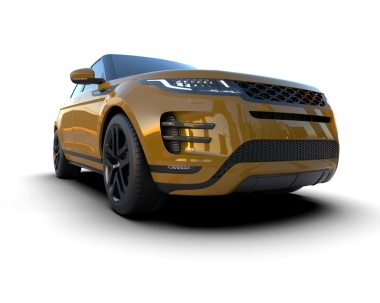 modern spor araba siyah arka planda izole edildi. 3 d illüstrasyon