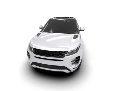 Arka planda modern bir araba. 3d oluşturma