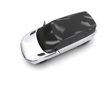 Beyaz arka plan üzerinde beyaz araba