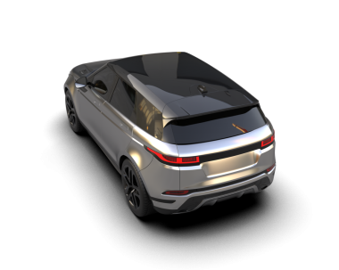 Modern araba arka planda izole edilmiş. 3d illüstrasyon - illüstrasyon