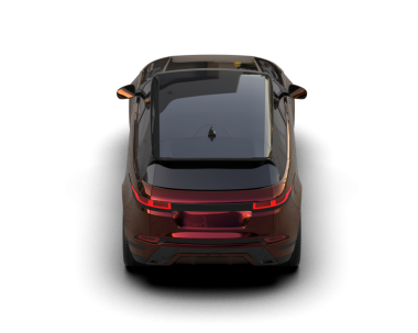 Modern araba arka planda izole edilmiş. 3d illüstrasyon