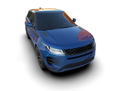 Siyah arka planda bir araba. 3 Boyutlu Hazırlama