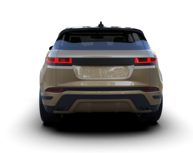 Küçük dikiz manzaralı bir cip. 3d oluşturma.