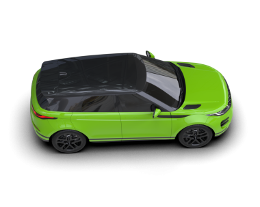 Modern araba arka planda izole edilmiş. 3d oluşturma