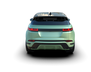 modern araba beyaz arka planda izole edildi. 3 boyutlu görüntüleme