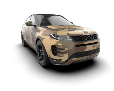 Araba arka planda izole. 3D illüstrasyon - 3D canlandırma