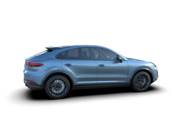 İzole edilmiş stüdyo arka planında markasız bir SUV 'un 3 boyutlu görüntüsü.