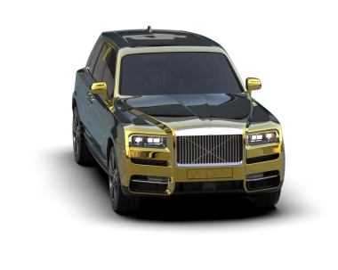 Siyah arka planda lüks bir araba.