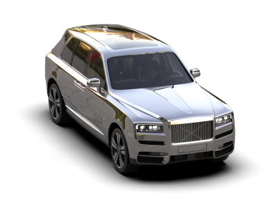 Siyah arka planda izole edilmiş lüks bir araba.