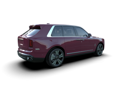 Arka planda lüks bir araba var. 3D görüntüleme - illüstrasyon