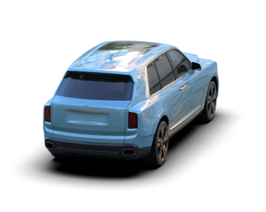 Stüdyo ortamında markasız bir SUV 'un 3 boyutlu çizimi