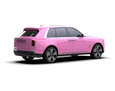 Pembe renkli pembe lüks araba.