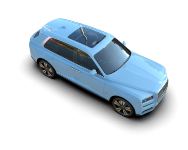 Arka planda lüks bir araba var. kırpma yolu