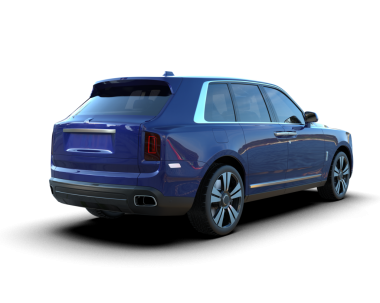 Lüks mavi araba arka planda izole edilmiş.