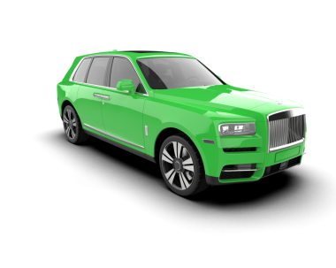 Lüks yeşil modern araba beyaz arka planda izole edilmiş..