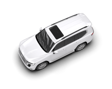 beyaz arkaplanda izole edilmiş bir araba