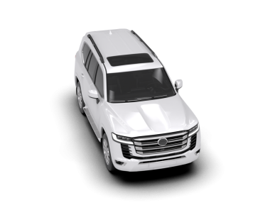 beyaz arkaplanda izole edilmiş araba 3 boyutlu görüntüleme