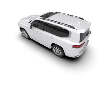 Beyaz arka planda beyaz lüks bir araba. 3d oluşturma.