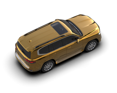 Altın rengi modern SUV arabası - 3 boyutlu.