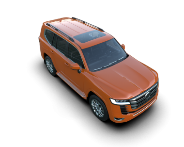 modern SUV aracı siyah arkaplanda izole edildi