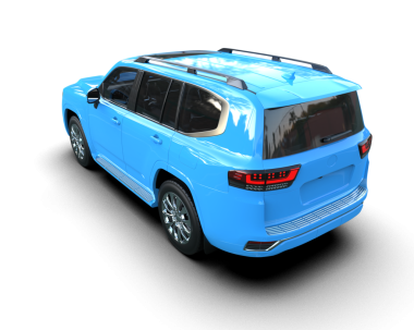 araba beyaz arkaplanda izole edildi