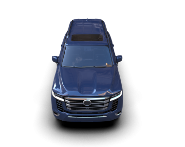 Mavi minivan beyaz arka planda izole edilmiş. 3d illüstrasyon.