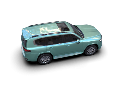 Siyah izole edilmiş arka planda üç boyutlu markasız bir SUV aracı.