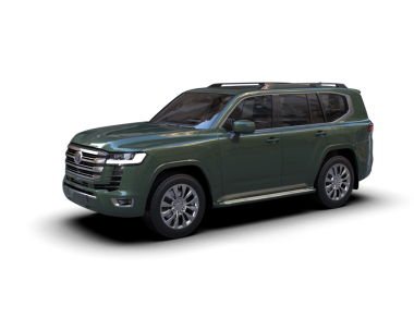 Yeşil arkaplandaki bir SUV 3D görüntüleme