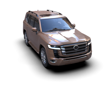 modern SUv beyaz arkaplanda izole edildi. 3 boyutlu görüntüleme