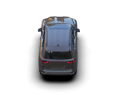 Koyu arkaplanda yansıtıcı bir arabanın 3 boyutlu yansıması