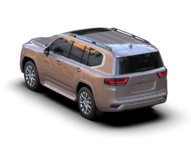 Siyah arka planda modern lüks SUV. 3d oluşturma