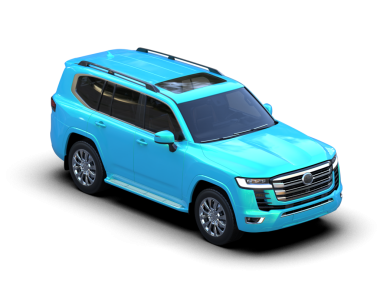 Mavi araba beyaz arka planda izole edilmiş. 3d illüstrasyon.