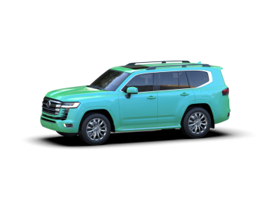 yeşil lüks SUv siyah arkaplanda izole edildi