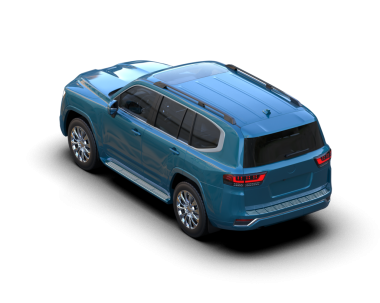 Mavi çizgili modern bir cip. 3d oluşturma