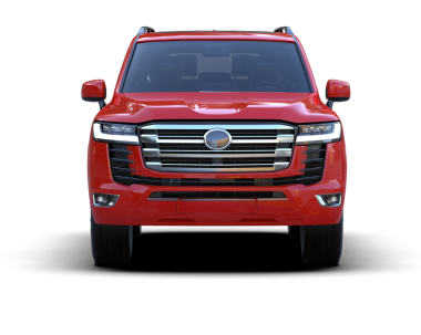 Kırmızı lüks SUV beyaz arka planda izole edilmiş. 3d oluşturma