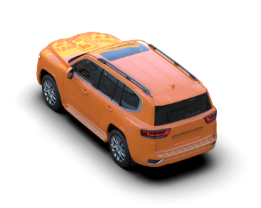 turuncu lüks SUV koyu bir arka planda