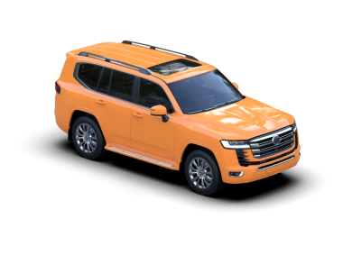 Beyaz arka planda izole edilmiş arabası olan bir cip. 3d oluşturma